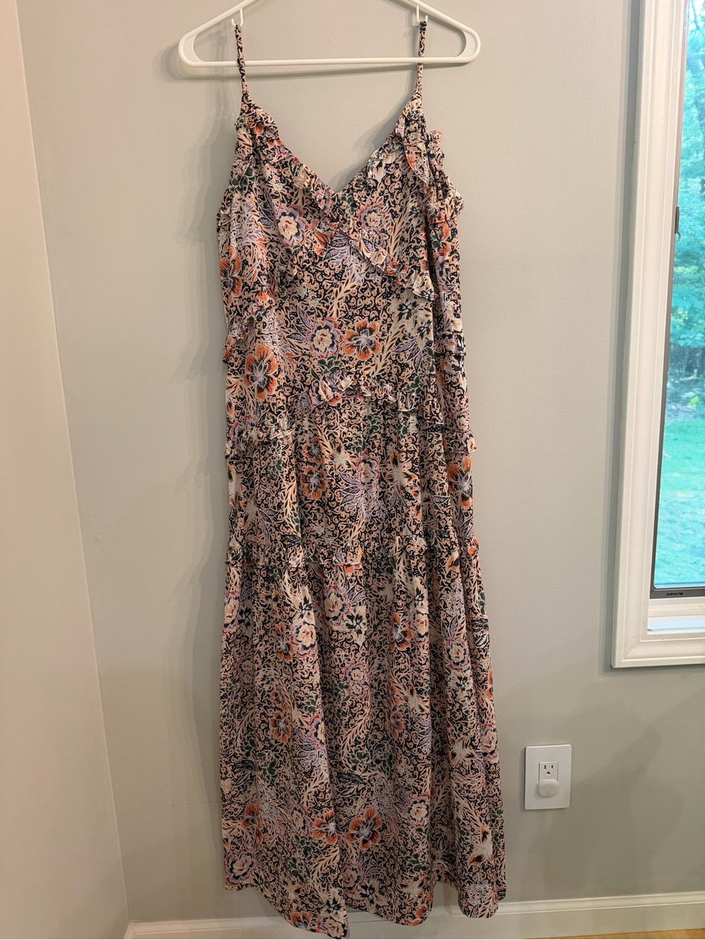 Rebecca Minkoff Pink Multi Floral Tiered Maxi Dress